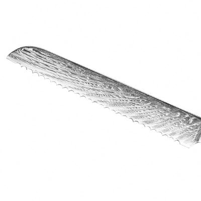 China Viable Custom Logo Factory 67 Multifunctional Damascus Layers Steel Bread Knife For Crispy Or Soft Bread for sale