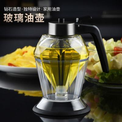 China Good Quality Viable Olive Oil Dispenser Dustproof Glass with Diamond Shape for sale