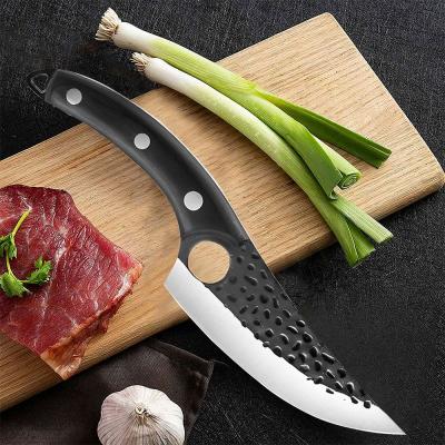 China New Design Viable New Design Chef's Meat Cleaver Butcher Vegetable Hand Forged Kitchen Knife For Outdoor Boning BBQ Camping for sale