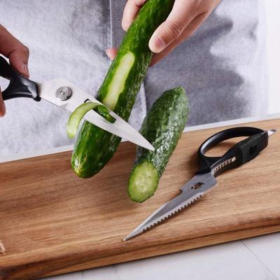 China Durable Kitchen Tools Amazon Best Selling Long Stainless Steel Blade Kitchen Scissors Cutting Meat Food Products for sale