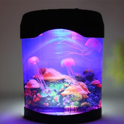 China Small Viable Jellyfish Aquarium Multi-Color Lamp Aquarium USB Fish Tank Acrylic Jellyfish Tank for sale