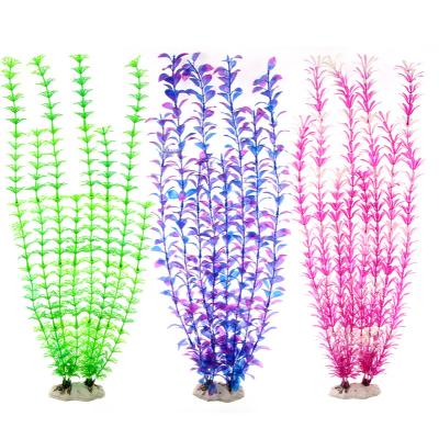 China Various Specifications and Sizes of Viable Wholesale High Quality Artificial Plastic Large Plant Aquariums Accessories Decoration for sale