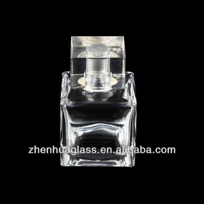 China 50ml Personal Care Cube Perfume Glass Bottle for sale