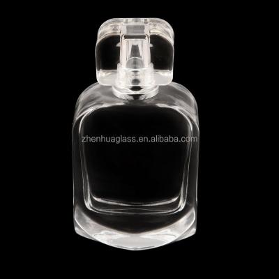 China Perfume 50ml Clear Glass Bottle For Perfume for sale