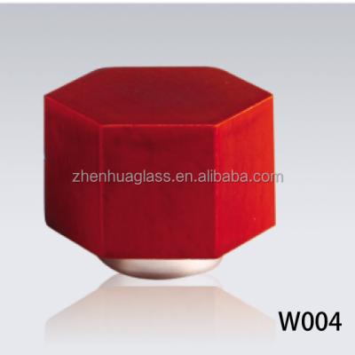 China Alcohol Resistance Hexagonal Wooden Cap For Perfume Glass Bottles for sale