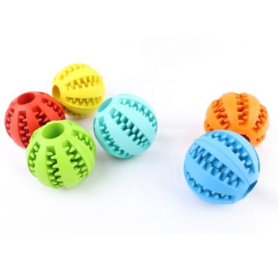 China 5/7/11cm Extra-Hard Rubber Toy Interactive Elasticity Ball Dog Viable Dog Toys Jump Chew Toys For Dog Tooth Cleaning Treat Ball for sale