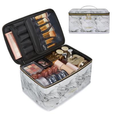 China Fashion Bagsmart Large Capacity Cosmetics Items Organizer Cosmetics Bag Women Makeup Vanity Box Bag Make Up Case Bag With Mirror for sale