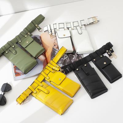 China Water Proof Women Belts And Bag Sets Waist Pouch Sport Running Belt Pussy Pack Leather Waist Bag for sale