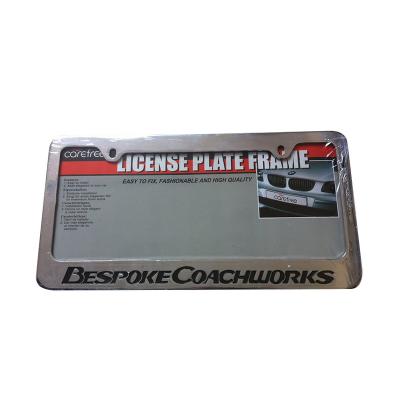 China Universal Advanced License Plate Frame Car Decoration Zinc Alloy License Plate Frame for sale