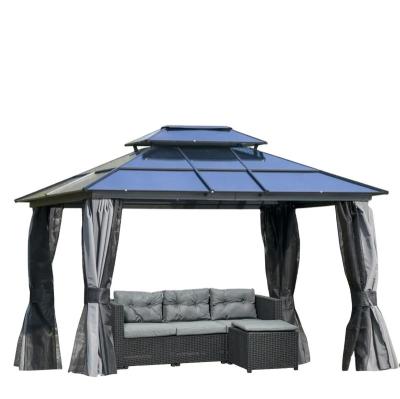 China Modern Durable All Weather Garden Balcony Gazebo Roof Gazebo Modern Aluminum Pergolas Prefab Outdoor Patio Gazebos for sale