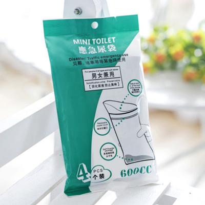 China 600cc Disposable Miniature Urinal Emergency Toilet Modern Good Prices Car Disposable Camping Medical Bag Unisex Patient Care Toilet for sale