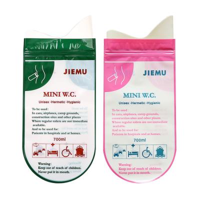 China Jiemu Modern Popular Emergency Toilet Male Female Toilet Urine Bag Adults Portable Camping Outdoor Disposable Urinals Bag for sale