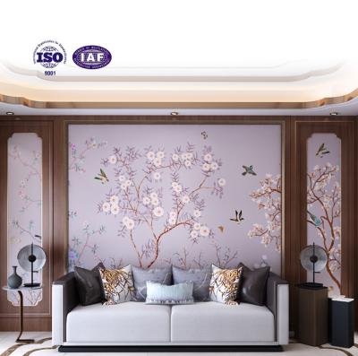 China DIY modern chinese style picture wallpaper wall meticulous painting background new for sale