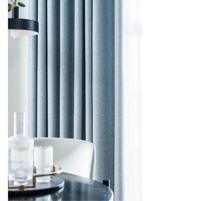 China Blackout Solid Color Style Cotton Polyester Hot Selling High End Customized Minimalist Curtain for sale