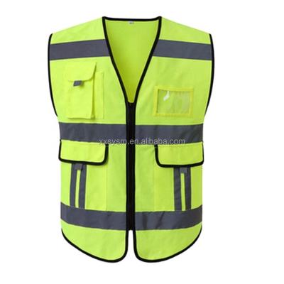 China High Visibility Water Proof LED Water Proof Traffic Police Snap Reflective Safety Vest Safety Warning Clothing With OEM Accept for sale