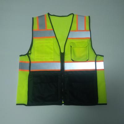 China High Visibility Water Proof LED Water Proof Traffic Police Snap Reflective Safety Vest Safety Warning Clothing With OEM Accept for sale