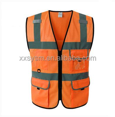 China High Visibility Water Proof LED Water Proof Traffic Police Snap Reflective Safety Vest Safety Warning Clothing With OEM Accept for sale