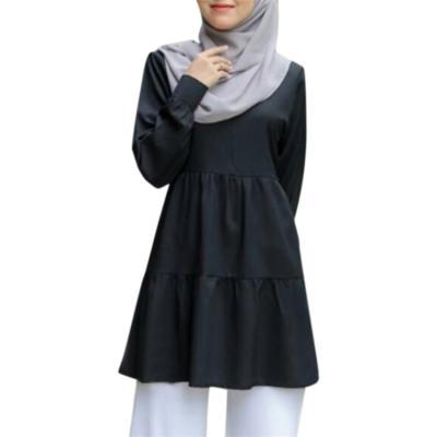 China New Hot Selling Polyester Muslim Women's Clothing Middle Eastern Malaysian Blouse for sale