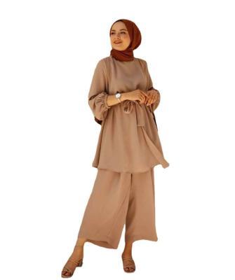 China Hot Sale EID Turkey Abaya Islamic Hijab Clothing Elegant 2 Piece Set For Muslim Women S-2XL for sale