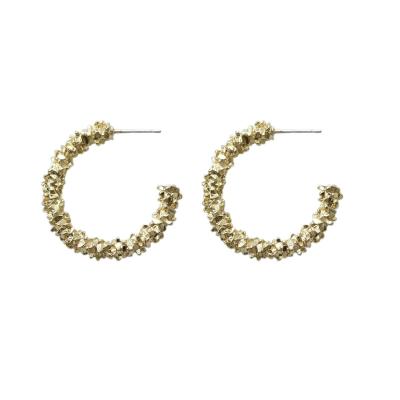 China Simple Fashionable Female Metallic Super Fairy Earrings Jewelry Gold Plated Multi-star Design Studs for sale