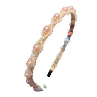 China Wild Headband Charming Elegant Charming Headdress Pearl Western Western Style Go Out Headband Press Hair Non-slip Simple Hairpin Headband for sale