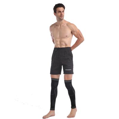 China Adult Breathable Sports Long Silicon Knee Brace Support Compression Sleeves For Claf Thigh for sale