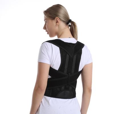 China Back Support Belts Adjustable Full Back Belt Shoulder Posture Corrector Orthopedic Lumbar Back Support Belt With Steel Plate for sale