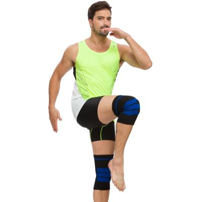 China Hot Sale Aluminum High Quality Breathable Elastic Fitness Protective Brace Knee Sleeve Brace Wearing Compression for Pain and Sport Support for sale