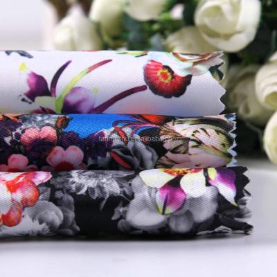 China Factory Price Dark Color Woven Fabric 100%P 20D*150D Twill Printing Antistatic Satin for sale