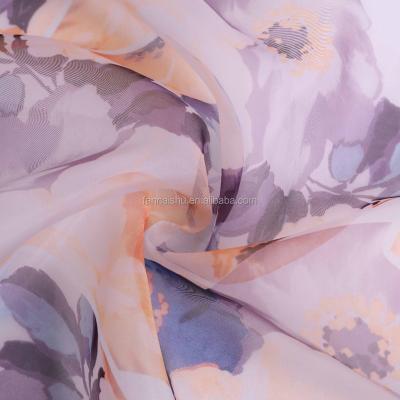 China China Supplier Anti-Static Polyester Textile Digital Printing 100% Floral Organza Fabric for sale