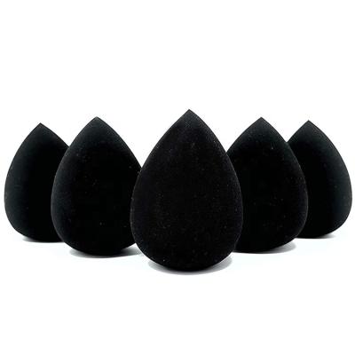 China Beauty Free Cosmetic Tools Latex Polyurethane Waterdrop Squash Blender Black Soft Makeup Sponge Foundation for sale