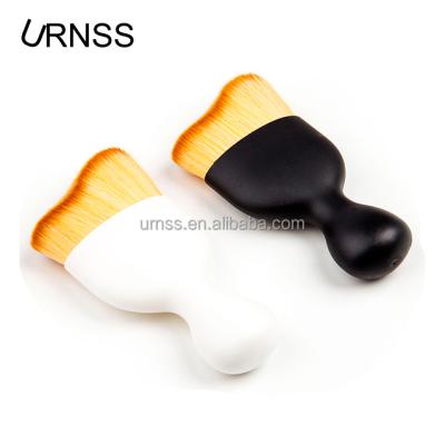 China Blusher Foundation / Free Sample Curved Contour Foundation Makeup Brush Kabuki S Shaped Brush for sale