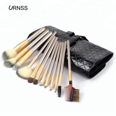 China Angular Blush Wholesale Professional Makeup Beauty Tool China Custom Private Label 12pcs Cosmetic Brush Set for sale