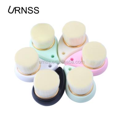 China Skin Tightening Multi Color Short Handle Convenient Facial Cleansing Brush for sale