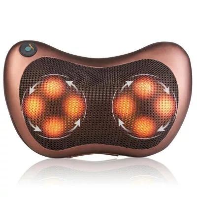 China Home Electric Neck Shoulder Pillow Massage Pillow Easy Control Protective Car Massager Overheat Back Pillow With Heat for sale