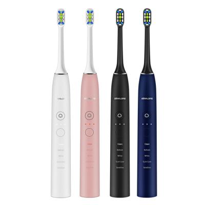 China 2021 ABS+PP Factory Shenzhen OEM ODM Logo 5 Fashion Sonic Automatic ZR505 Rechargeable Custom Electric Toothbrush for sale