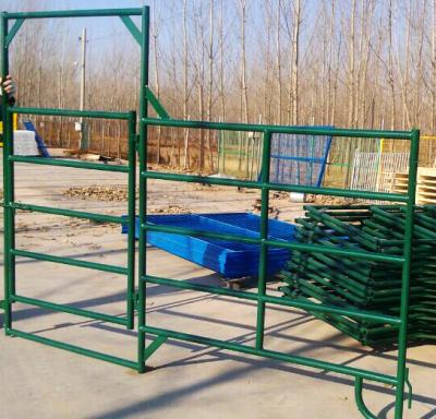 China Living Portable Corral Doors Saving Horse Corral Panels H-W 12' Panels Chain Connectors for sale