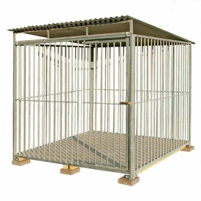 China Breathable Outdoor Heavy Duty Dog Cage Metal Kennel Hot Dipped Galvanized Dog Kennel for sale