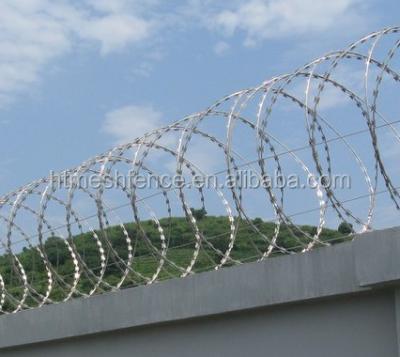 China 10m CoilsCross Concertina Razor Wire Razor Concertina Razor Barbed Wire (2.0-2.5mm) for sale