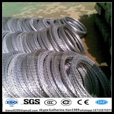 China Compact And Rational Accordion Structure Bto22 INOX Stainless Steel Razor Wire Mesh Accordion Design for sale