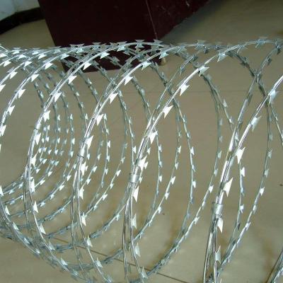 China Concertina Steel Wire Razor Bto-10 Barbed Wire Razor Wire Security Fence for sale