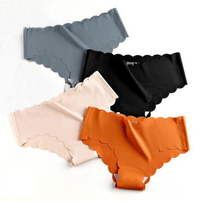 China Wholesale Seamless Ice Silk Mid Waist Panties Women Comfort Briefs QUICK DRY Underwear for sale