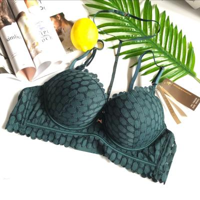 China Breathable Sensitive Sexy Lace Comfortable And Breathable Bra Gather Your Breast Underwear With Underwire Bra For Women for sale