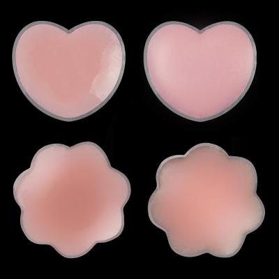 China Silicone Hot Selling Waterproof Seamless Invisible Reusable Sexy Breast Nipple Covers Reusable Silicone Nipple Cover Adhesive Pies Bra for sale