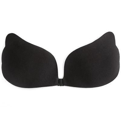 China Self-adhesive thickened invisible silicone wing bra push up bra backless strapless breathable silicone strapless bra for sale