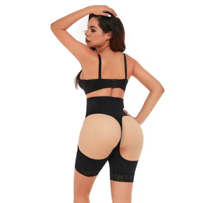 China Viable New Design Women Shapewear Butt Enhancer Tummy Control Thong Panties Waist Cincher Hip Lifter Hollow Out Butt Shaper Lifter for sale