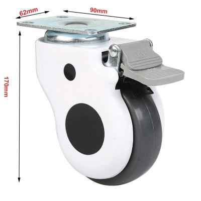 China PIVOT 345 Inch Medical Casters Silent Casters For Hospital Trolleys en venta