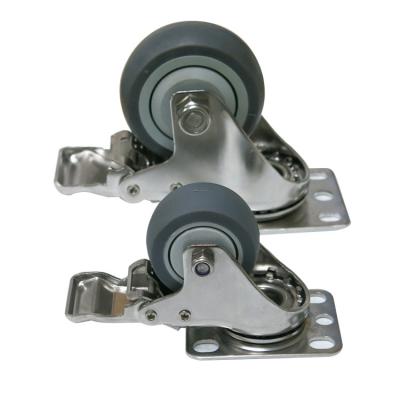 중국 Silent PIVOT 2inch3inch4inch5inchTPR Wheel Stainless Steel Rubber Caster 판매용