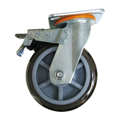 China Other PIVOT Rigid Swivel & 6.0 inch thermoplastic rubber casters heavy duty industrial wheels tpr silent casters for sale