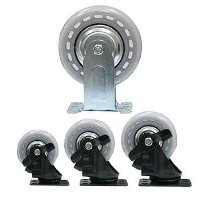 China Other 3/4/5 Inch Polyurethane Medium Duty Transparent PU Swivel Caster Wheels Te koop